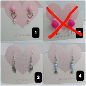 Handmade Beaded Dangle Earrings | Silver Charm Drop Earrings
