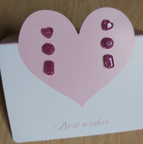 Handmade Resin Earring Stud Packs | Cute Glitter & Multi-Shape Multipacks - Image 2