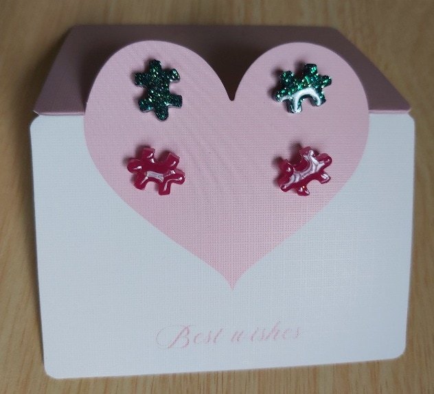 Handmade Resin Earring Stud Packs | Cute Glitter & Multi-Shape Multipacks - Image 7