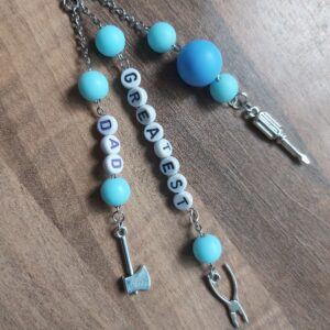 ​”Greatest Dad” Tools Rearview Mirror Charm & Car Hanging Accessory