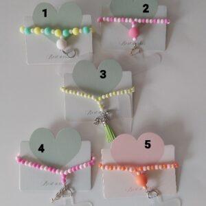 Beaded Mobile Phone Safety Wristlet | Anti-Drop Pastel Charm Strap