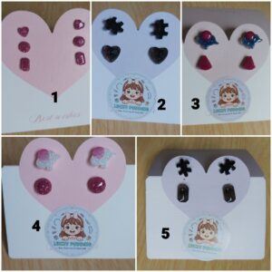 Handmade Resin Earring Stud Packs | Cute Glitter & Multi-Shape Multipacks