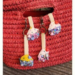 Handmade Cupcake Bag Charms/Keyrings, 4 available to buy, separately