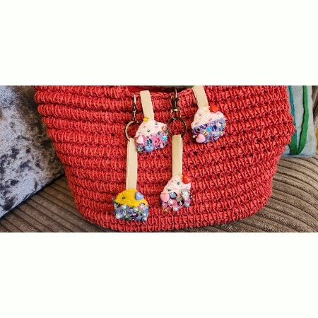 Handmade Cupcake Bag Charms/Keyrings, 4 available to buy, separately - Image 2
