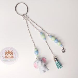 Handmade Cute Elephant Multi-Strand Keyring & Bag Charm with Tassel