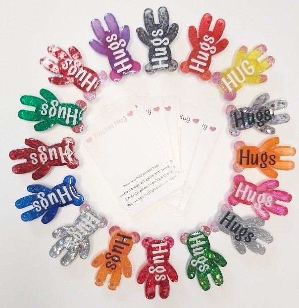 Resin Bear Pocket Hug Token with Poem Card – Thinking of You Gift