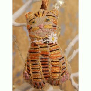 Hanging Cat Decoration, handmade