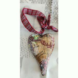 Rustic Wooden Stag Heart Decorations , 2 available separately.