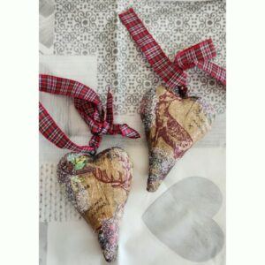 Rustic Wooden Stag Heart Decorations , 2 available separately.