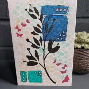 Modern Botanicals – Blue Squares