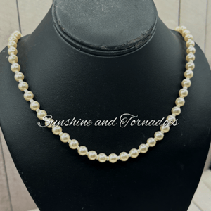Handmade Faux Pearl Necklace | Classic Pearl Choker | Elegant Bridal Jewellery | Timeless Gift for Her.