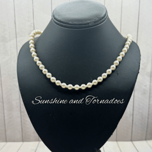 Handmade Faux Pearl Necklace | Classic Pearl Choker | Elegant Bridal Jewellery | Timeless Gift for Her.