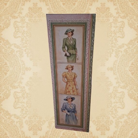 Card for a Female, vintage fashion theme with Best Wishes Sentiment - Image 3