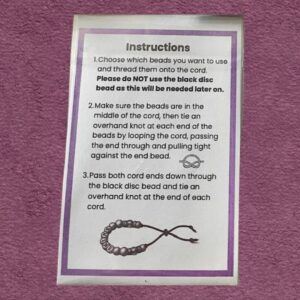 Children’s ‘Make Your Own’ Cord Bracelet Kits with name or word letter beads included