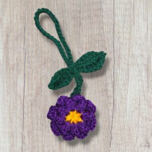 Purple Crochet Bag Charm