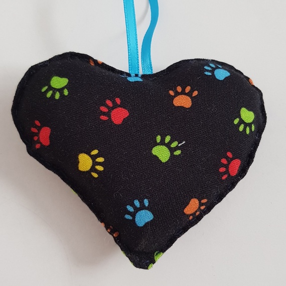 Cute Dog Hanging Heart Decoration - Handmade Cotton Gift