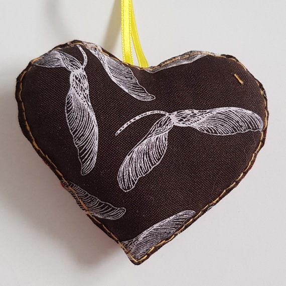 Cute Spider Hanging Heart Decoration shown on a white background