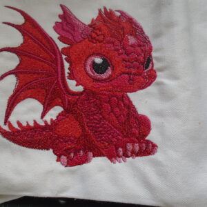 Red Dragon Fun Machine Embroidery Design – Ignite Your Creativity