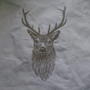 Unique Machine Embroidery Stag Design for Nature Lovers tote bag .cushion all will be finished product