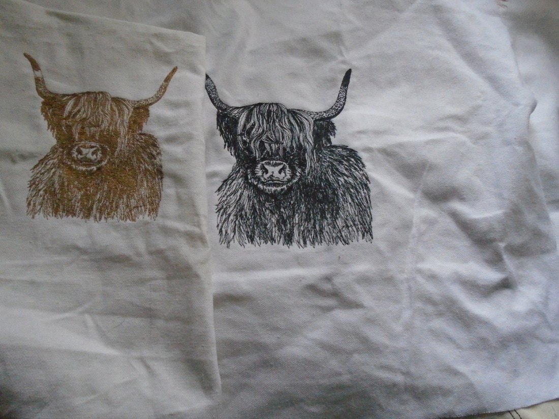 Charming Highland Cow Tote Bag or Cushion - Rustic Elegance for Your Home & Style a finished product - Image 2