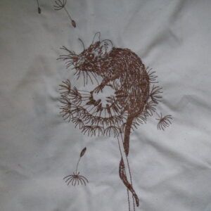 Charming Tiny Door Mouse on Dandelion: Tote Bag, Cushion Cover & Picture Collection