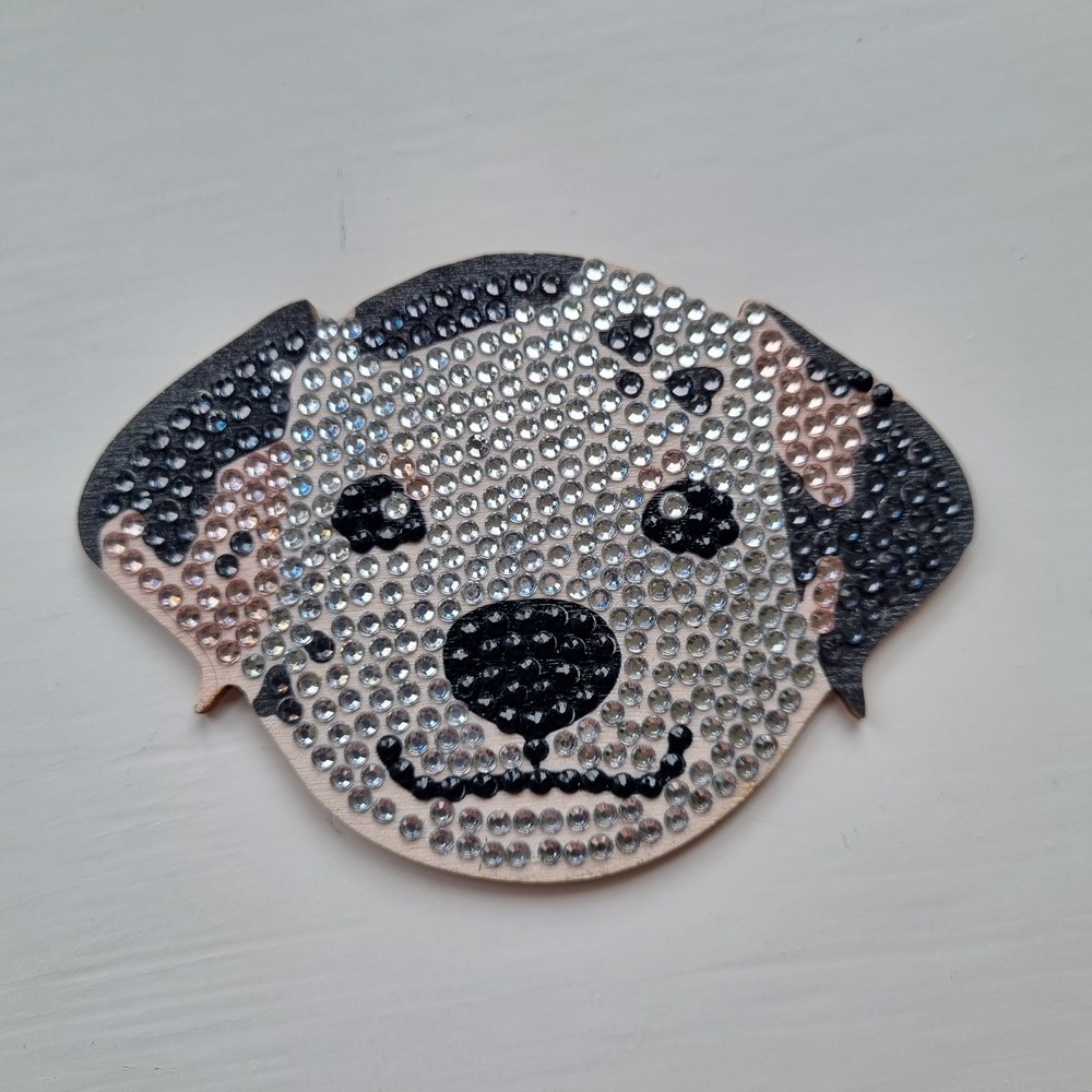 Charming Dalmatian Diamond Art Coaster - Gift Wrapped & Varnished - Image 2