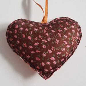 Double-Sided Floral Hanging Heart Decoration - Handmade Gift