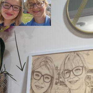 Personalised Engraved Photo A4 Frame or Canvas – Custom Photo Engraving Gift – Memorial Portrait – Family Photo Engraved Art