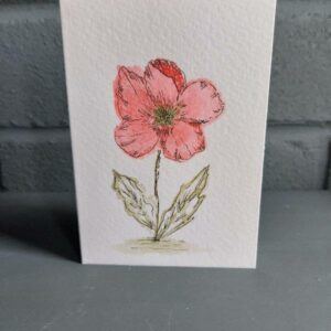 Garden Flowers – Set of 3 Hand-Drawn Watercolour Notelets (A6) with envelopes