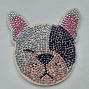 Sparkling Diamond Art French Bulldog Coaster – Perfect for Pet Lovers