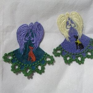 Pet Angel Lace Dog Figurine – Customizable Colors