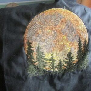 Moonlit Forest View: Tote Bag, Cushion Cover & Picture