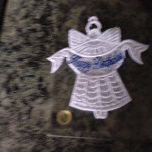 Customizable Lace Happy Birthday Angel Decoration