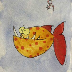 Humorous Handpainted Card
