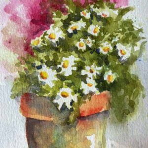 Beautiful Floral Handpainted Card