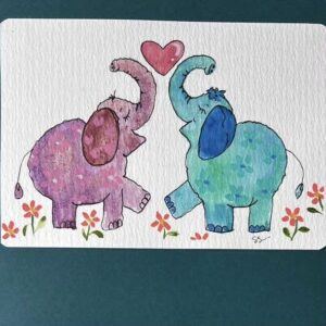 Two happy elephants