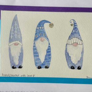 Blue Gnomes : blank A5greetings card