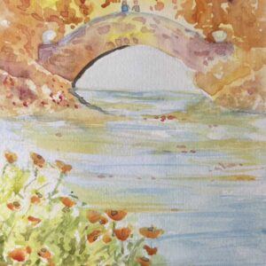 Hand-Painted Autumn Scene A5 Card: Perfect for Any Occasion
