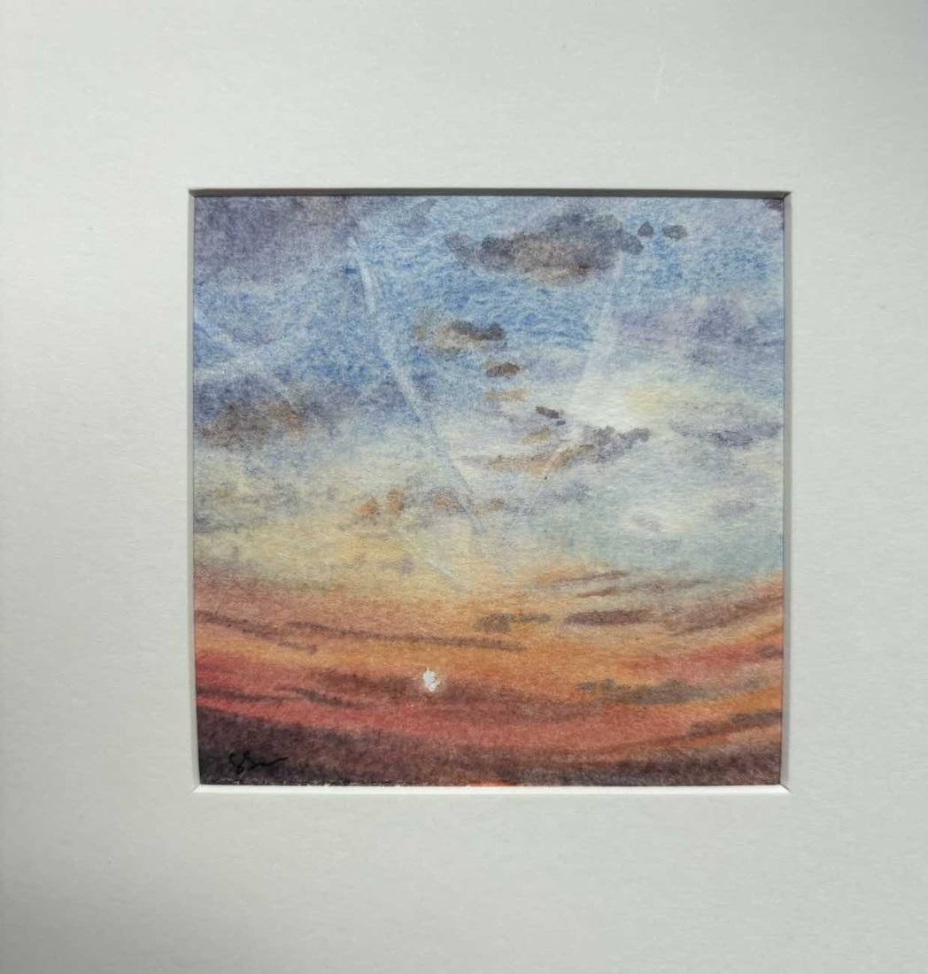 Exquisite Miniature Watercolour Painting - Blue Skies & Dream Spaces