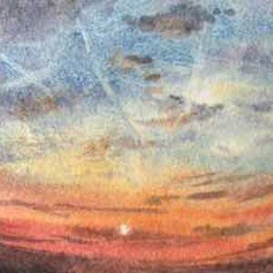 Exquisite Miniature Watercolour Painting – Blue Skies & Dream Spaces