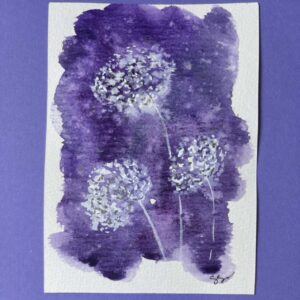 Versatile Purple Themed Blank Card for Any Occasion – 15cm Square