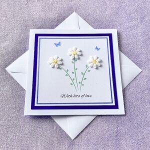Handmade ”With Lots of Love’ Daisy Card
