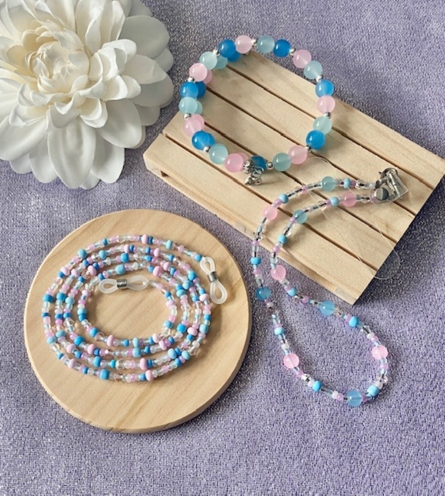 Pink & Blue Accessory Set