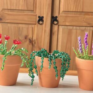Bespoke Beaded ‘Forever’ Plant in Terracotta Pot