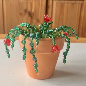 Bespoke Beaded ‘Forever’ Plant in Terracotta Pot