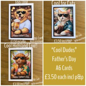 “Cool Dudes” A6 Father’s Day Card with envelope
