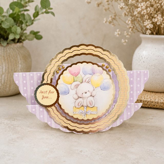 Pack of 2 Cute Bunny “Rocker” Style Greetings Cards with envelopes - Image 3
