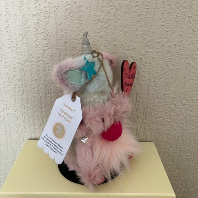 “Stardust” -The Magical Unicorn Gift Gonk. Mini-Presentation Collectible Art Doll Ornamental Decoration. - Image 6