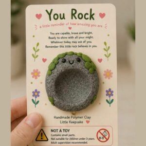 You Rock Pocket Hug | Handmade Worry Stone Gift For Anxiety, Comfort, Calm & Grounding