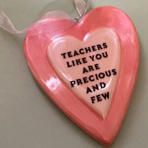 Gorgeous Ceramic Heart Teachers Gift (can be personalised)